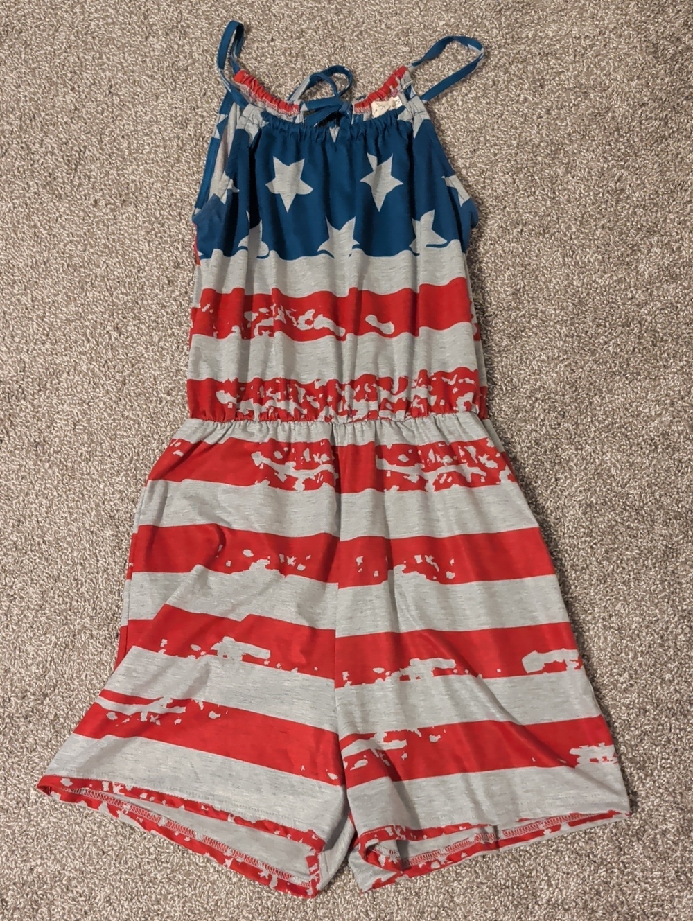 Striped Patriotic Romper